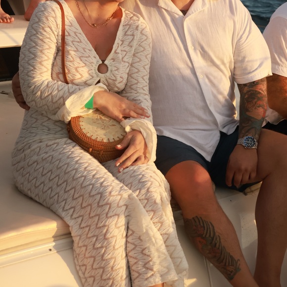 12th tribe Tatiana Crochet O Ring Maxi Dress large - Picture 6 of 8